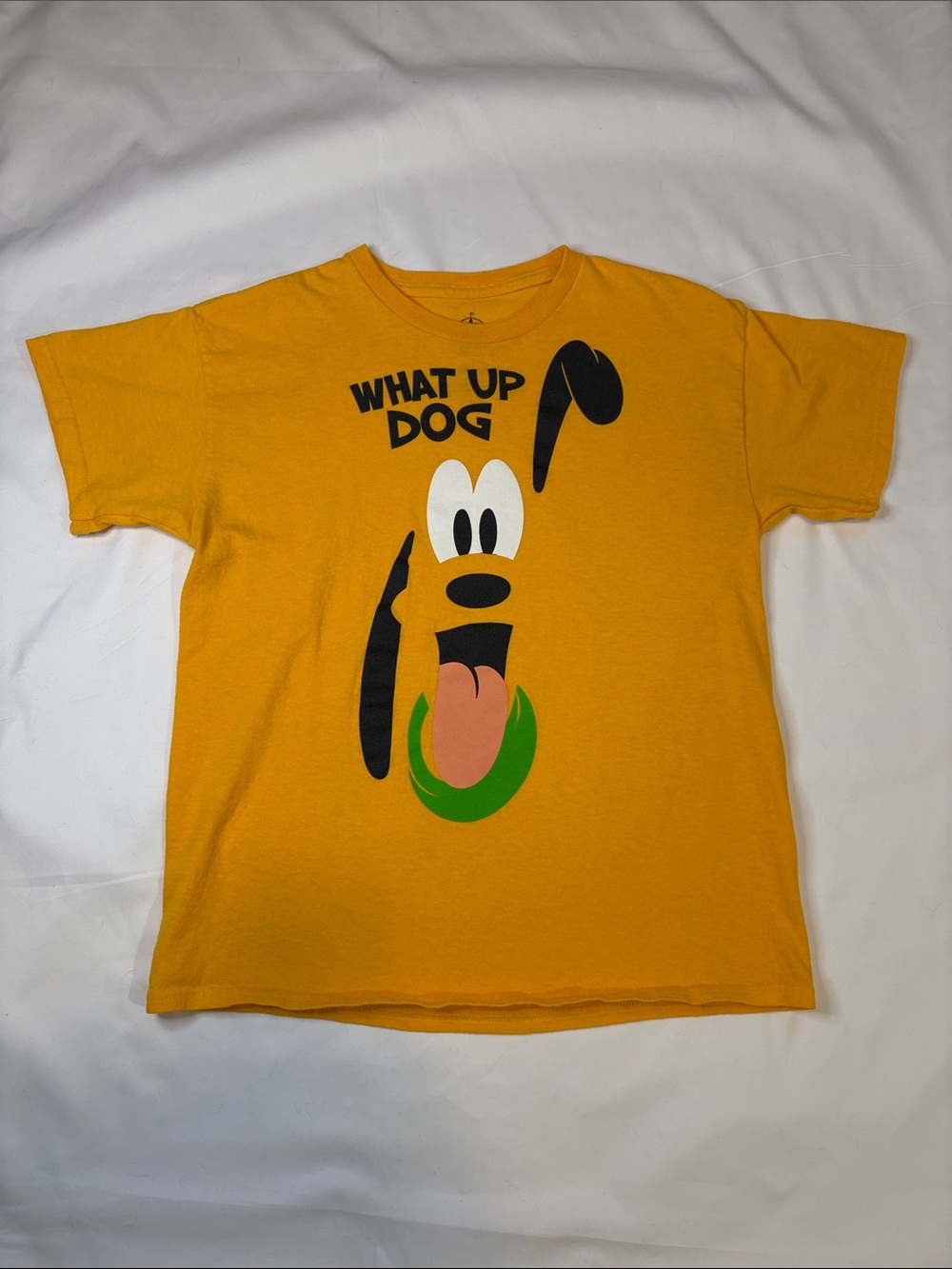 Pluto What Up Dog Graphic Tee Big Kids Large Walt Disney Parks Vacation TShirt